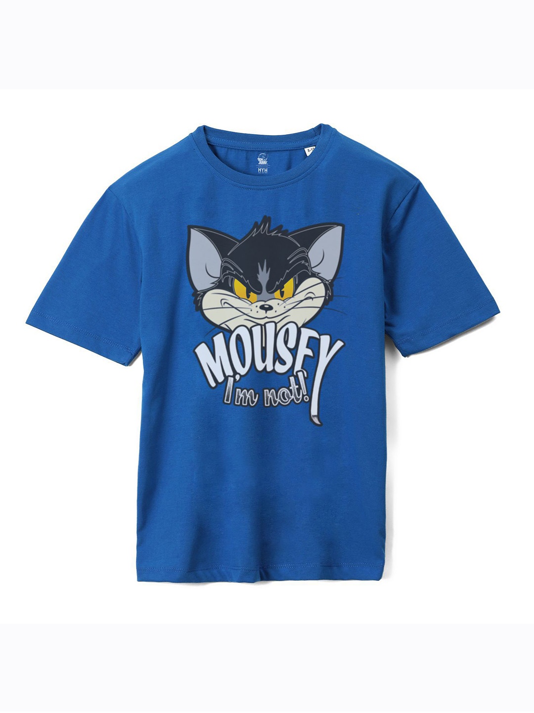 

Wear Your Mind Boys Tom & Jerry Printed Pure Cotton Loose T-shirt, Blue