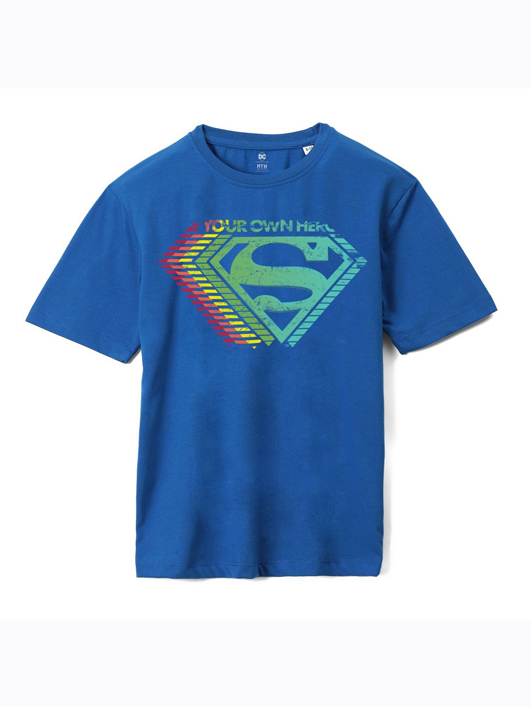 

Wear Your Mind Boys Superman Printed Pure Cotton Oversized T-shirt, Blue