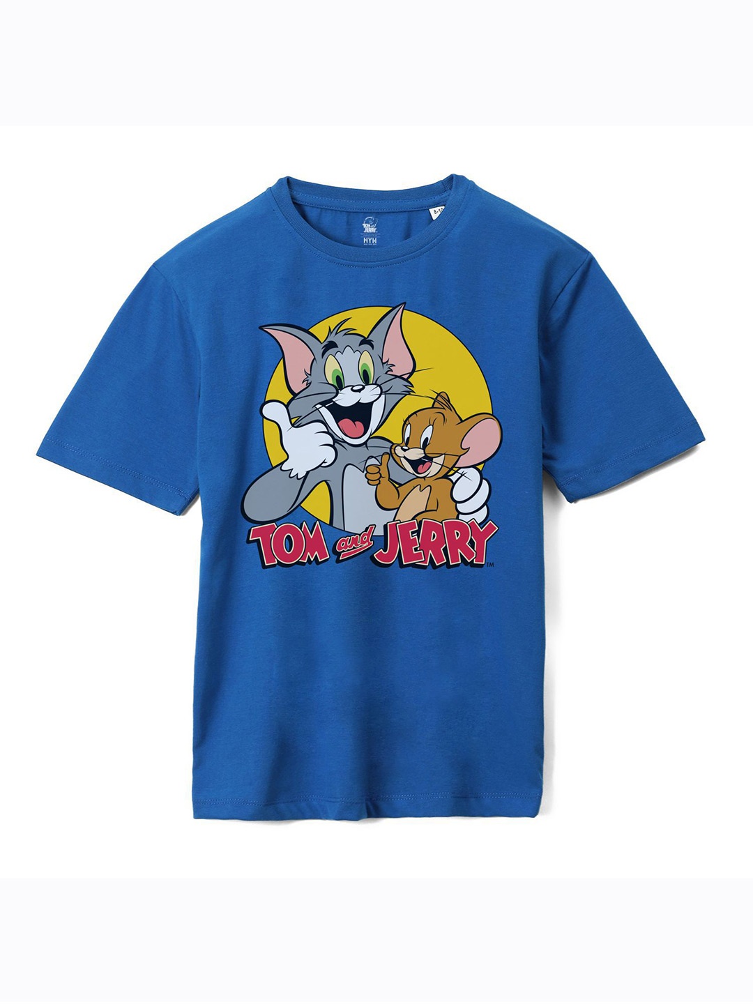 

Wear Your Mind Boys Tom & Jerry Printed Pure Cotton Oversized T-shirt, Blue