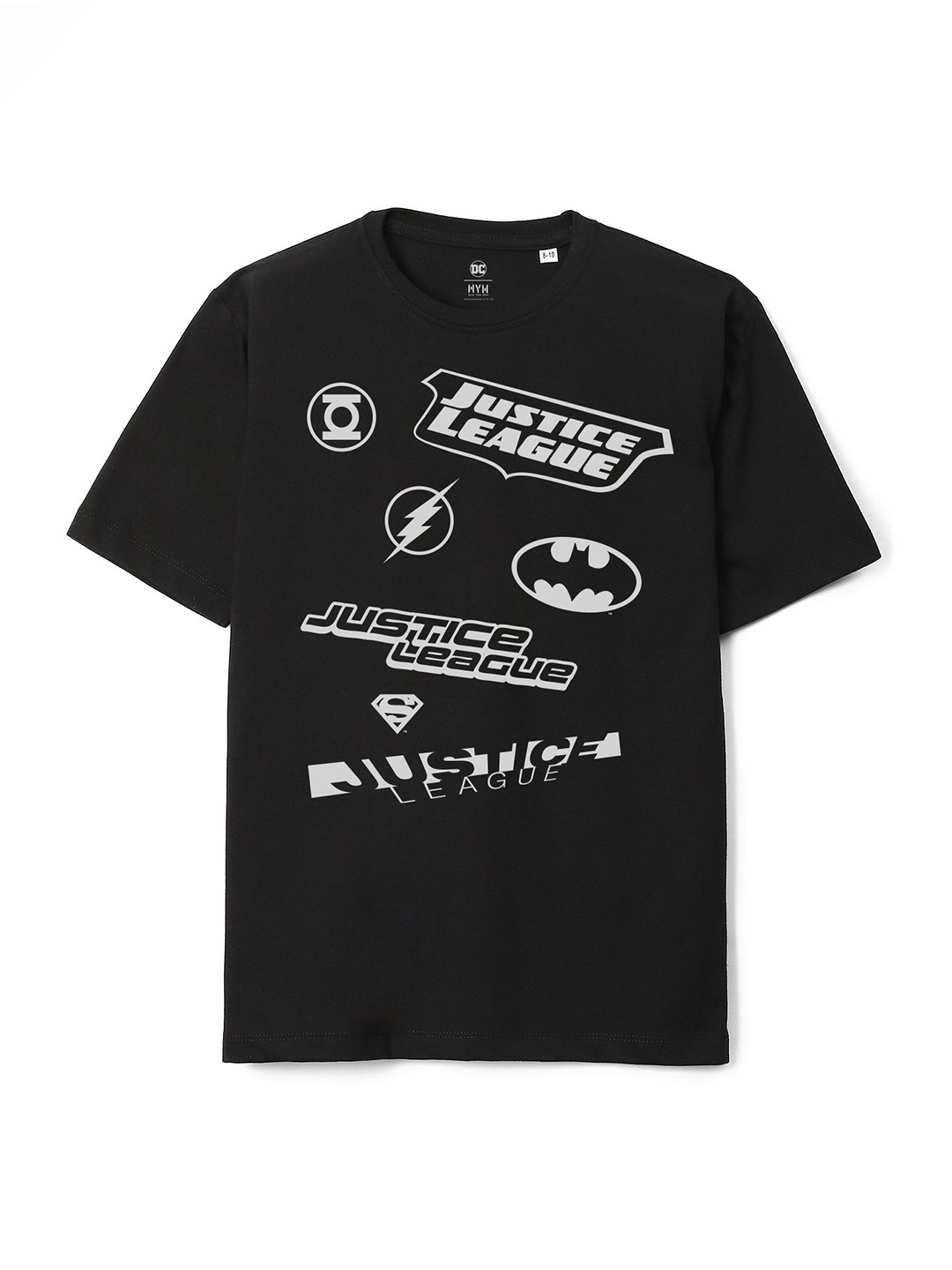 

Wear Your Mind Boys Typography Batman Printed Pure Cotton T-shirt, Black