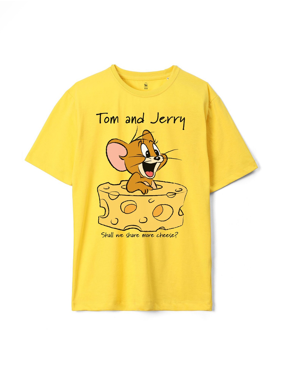 

Wear Your Mind Boys Tom & Jerry Printed Pure Cotton T-shirt, Yellow