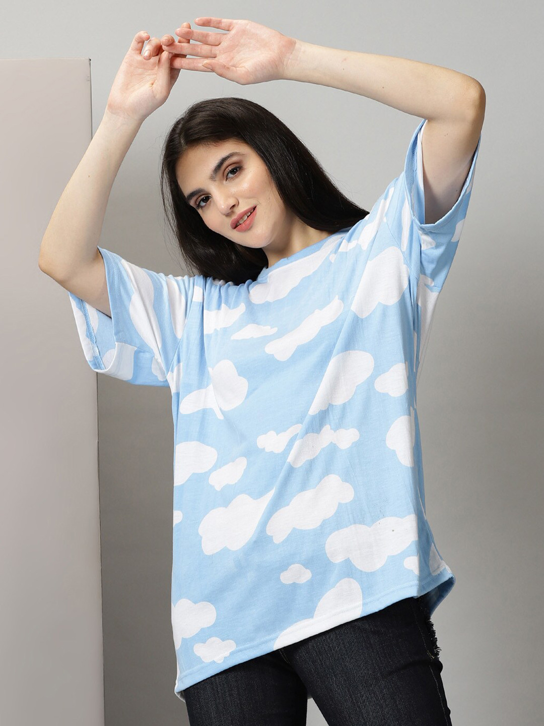 

Rodzen Abstract Printed Cotton T-shirt, Blue