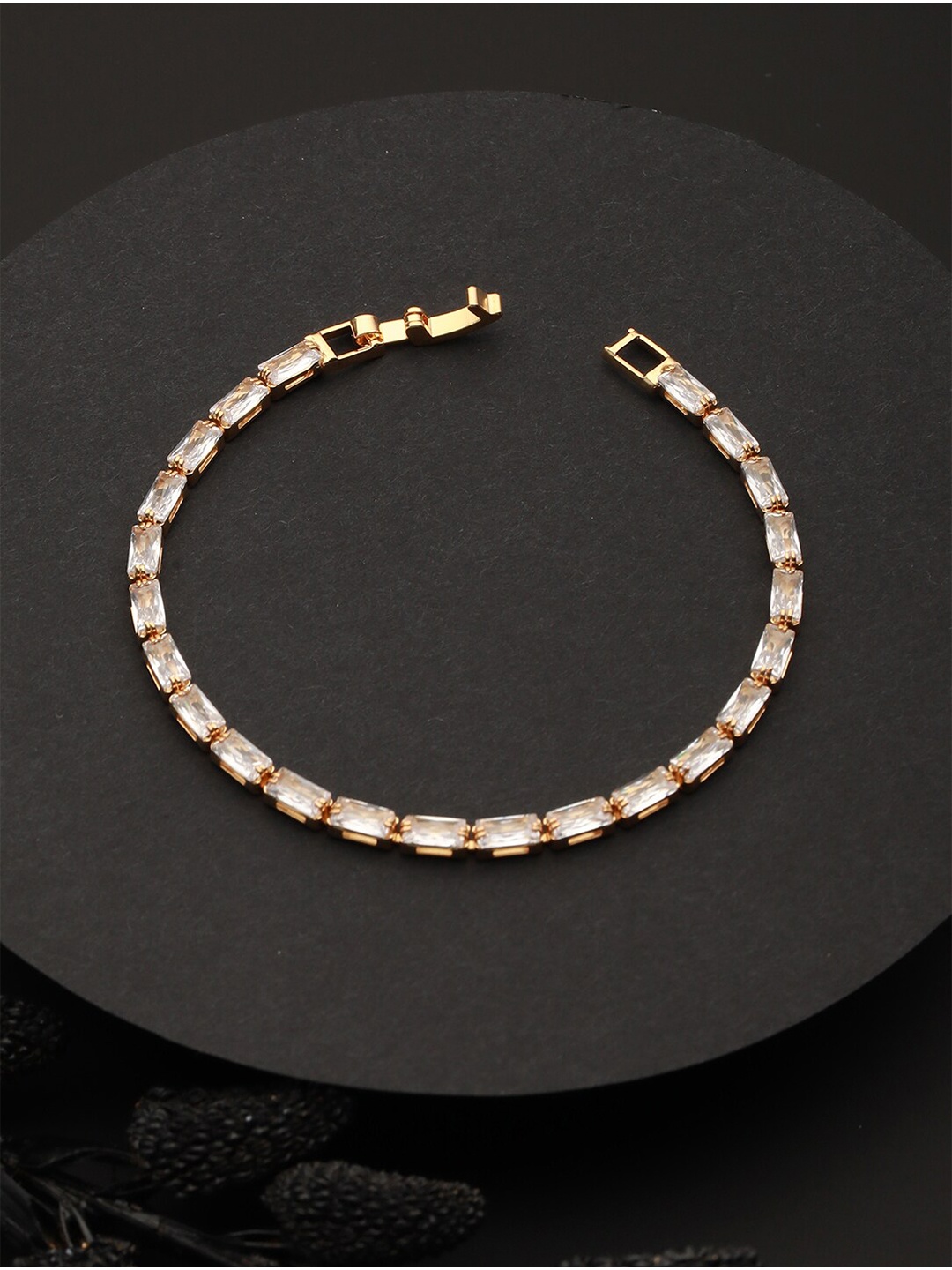 

Priyaasi Women Gold-Plated AD Link Bracelet