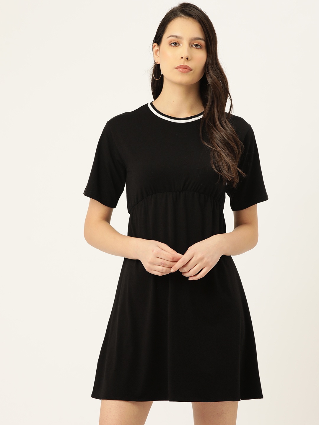 

FEMEA A-Line Mini Dress, Black