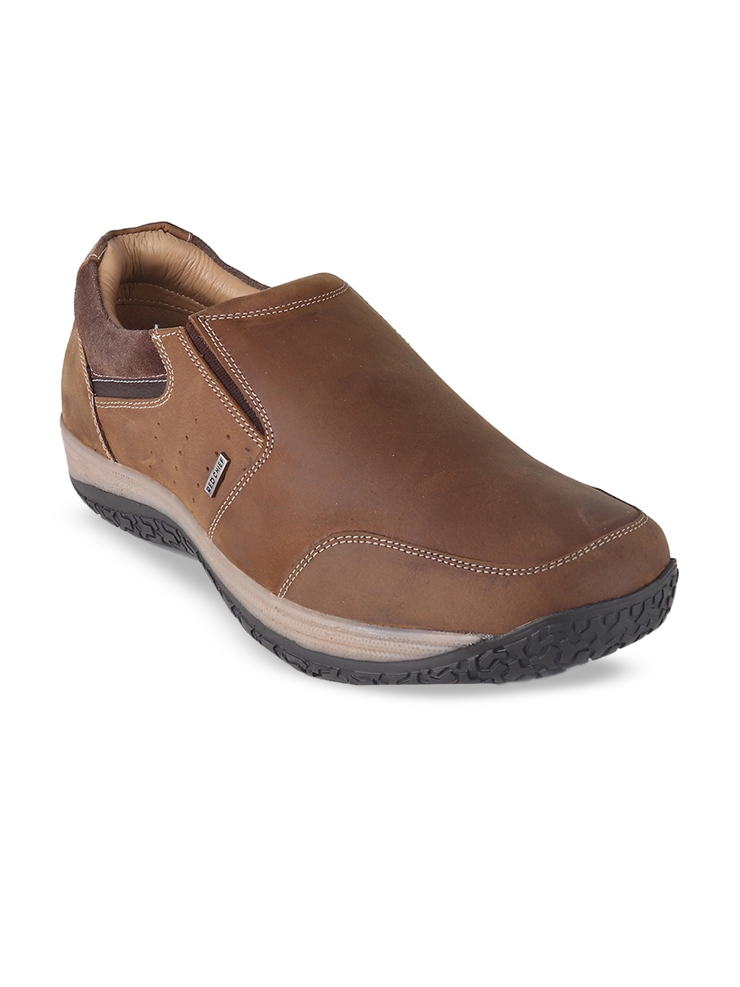 

Red Chief Men Comfort Insole Leather Slip-On Sneakers, Brown