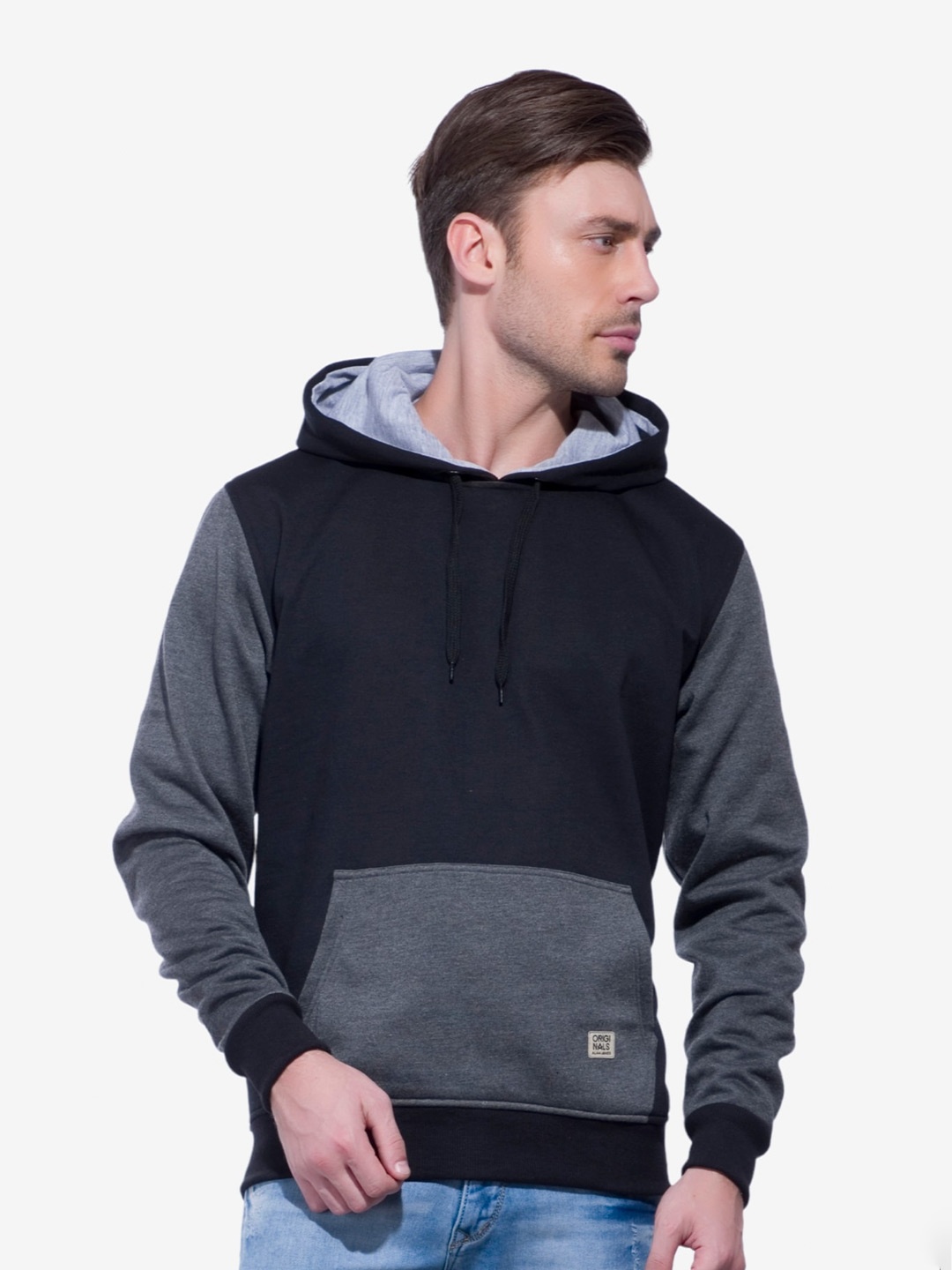 

Alan Jones Colourblocked Hooded Sweatshirt, Black