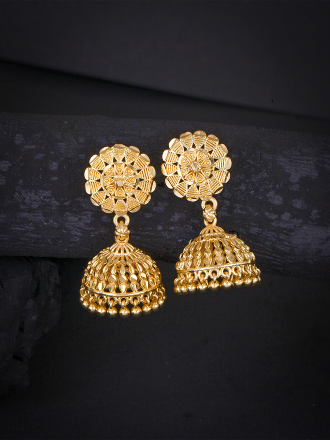 

MEENAZ Gold-Plated Jhumkas Earrings