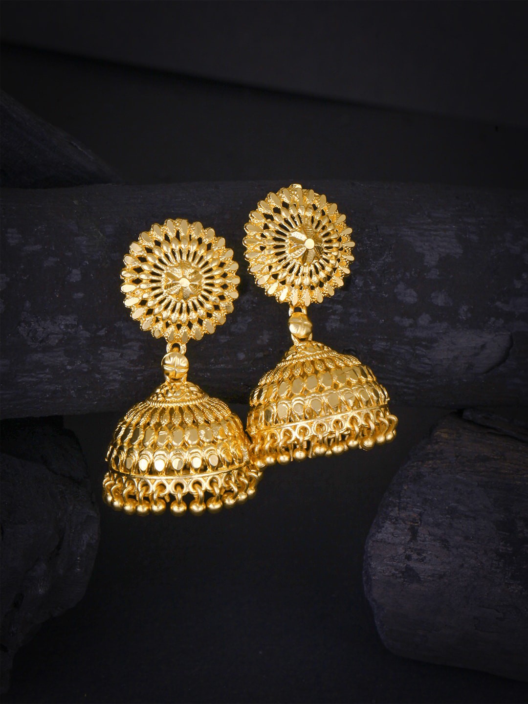 

MEENAZ Gold-Plated Jhumkas Earrings