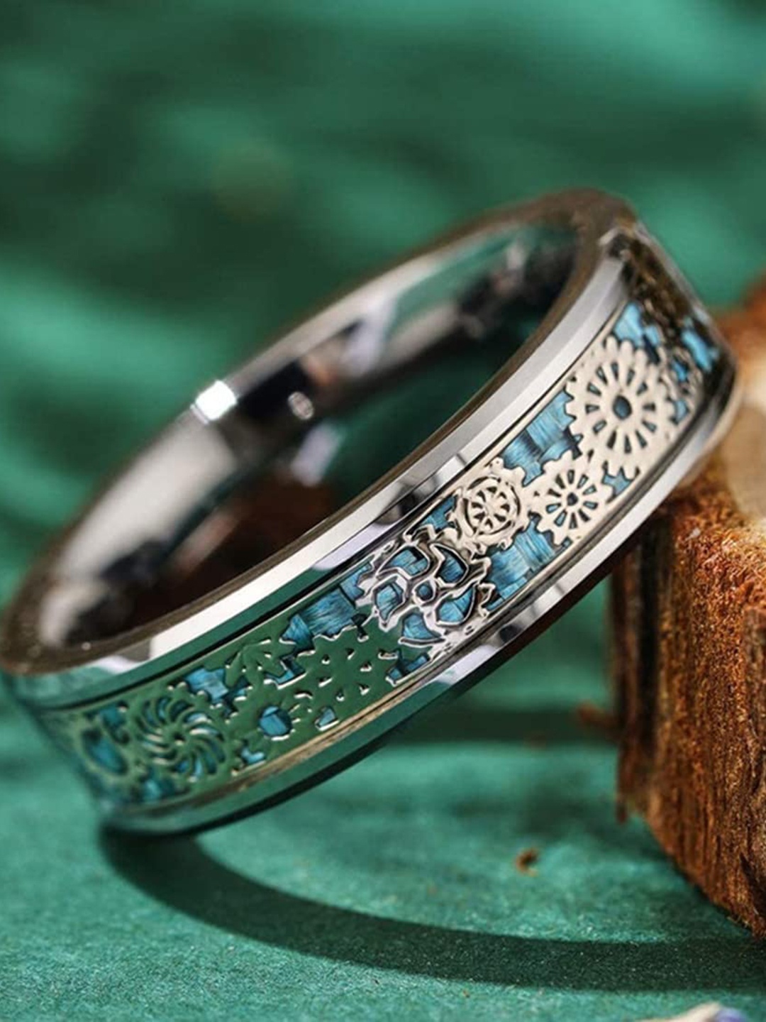 

MEENAZ Unisex Silver-Plated Finger Ring
