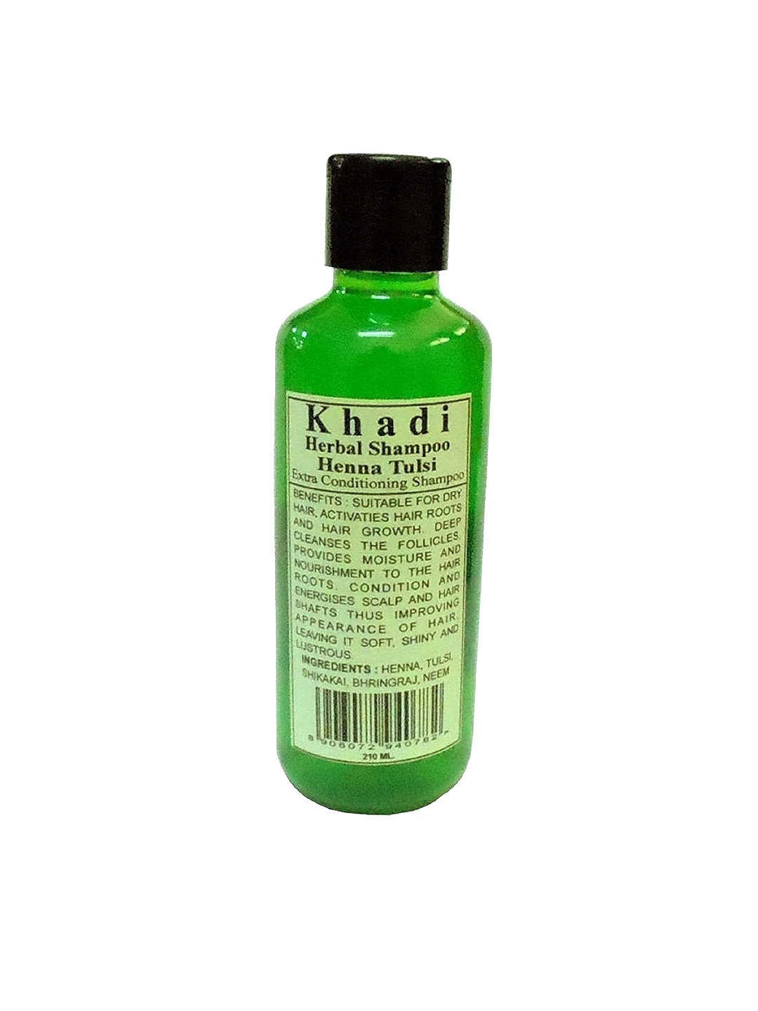 

DRONTIKA Khadi Henna Tulsi Herbal Extra Conditioning Shampoo - 210 ml, Green