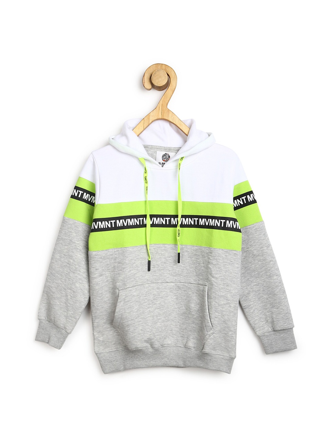 

Alan Jones Boys Colourblocked Hooded Pullover Sweatshirt, White