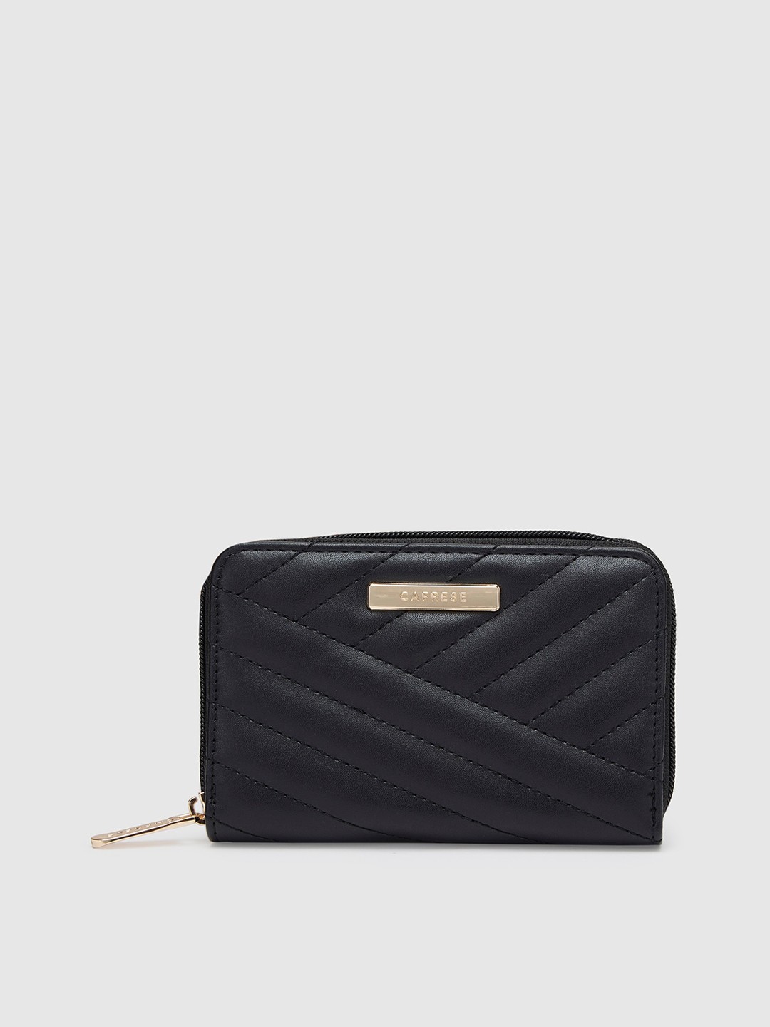 

Caprese Textured Zip Around Wallet, Black