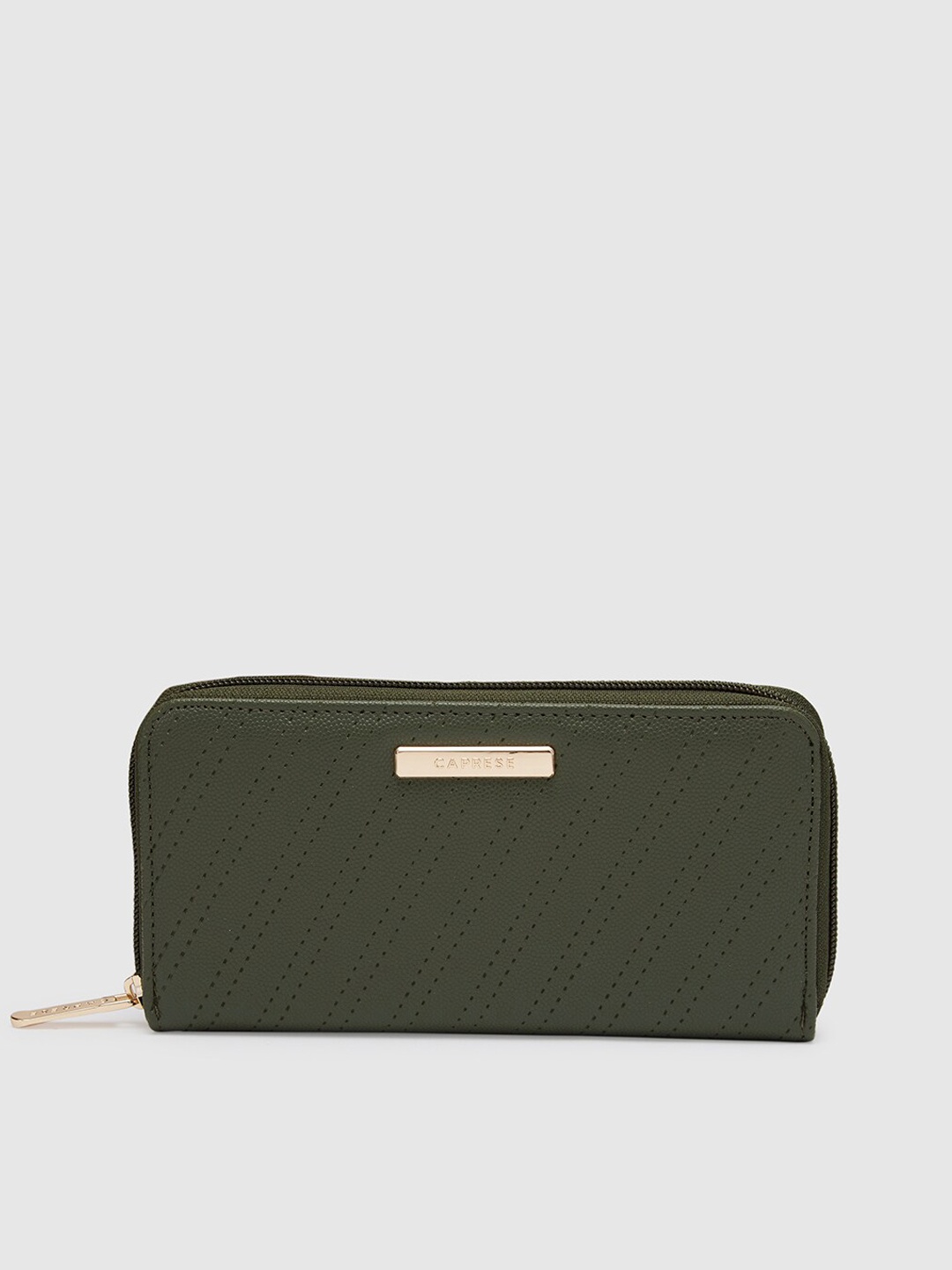 

Caprese Soild Zip Around Wallet, Green