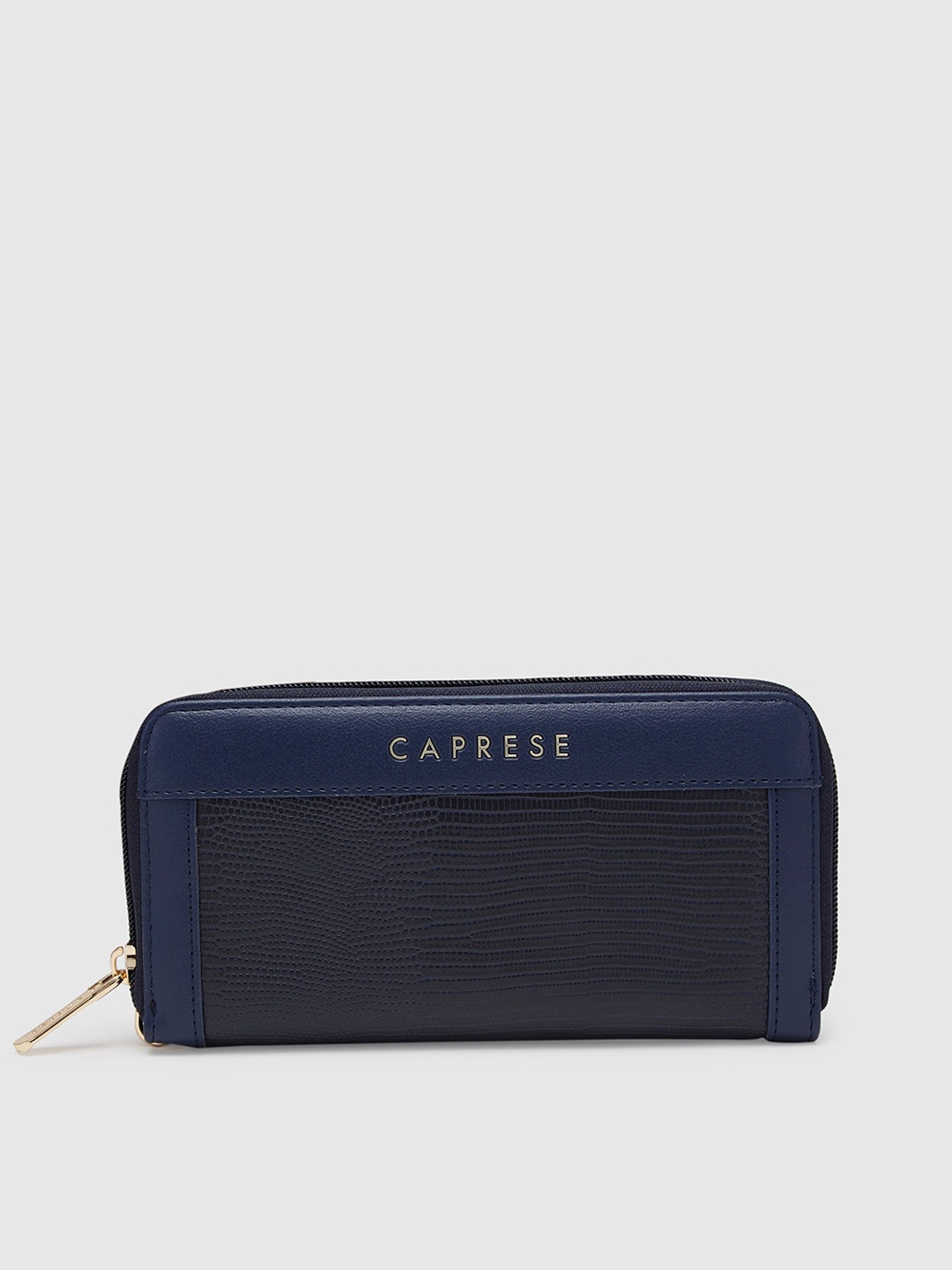 

Caprese Zipper Large Size Pouch, Navy blue