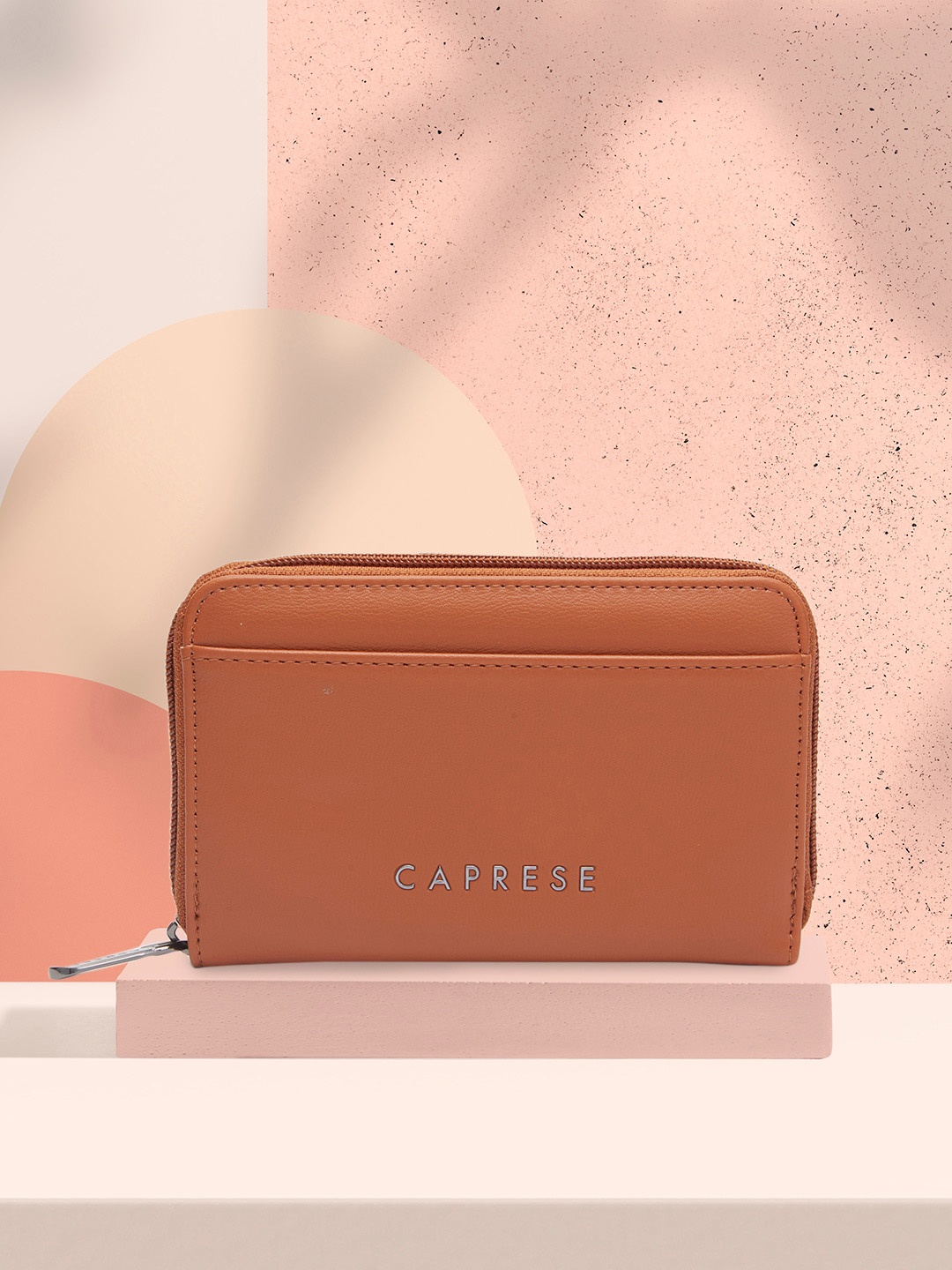 

Caprese Soild Zip Around Wallet, Tan