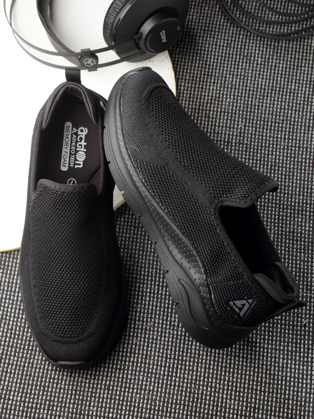 

Action Men Mesh Running Sports Shoes, Black