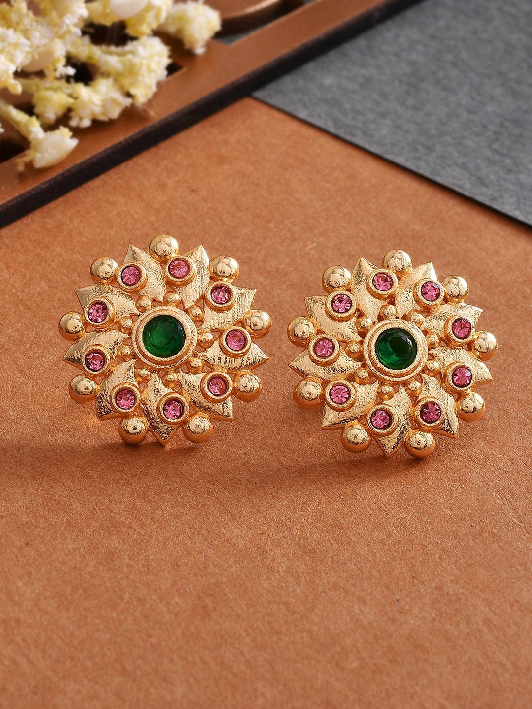 

Voylla Gold-Plated Circular Studs