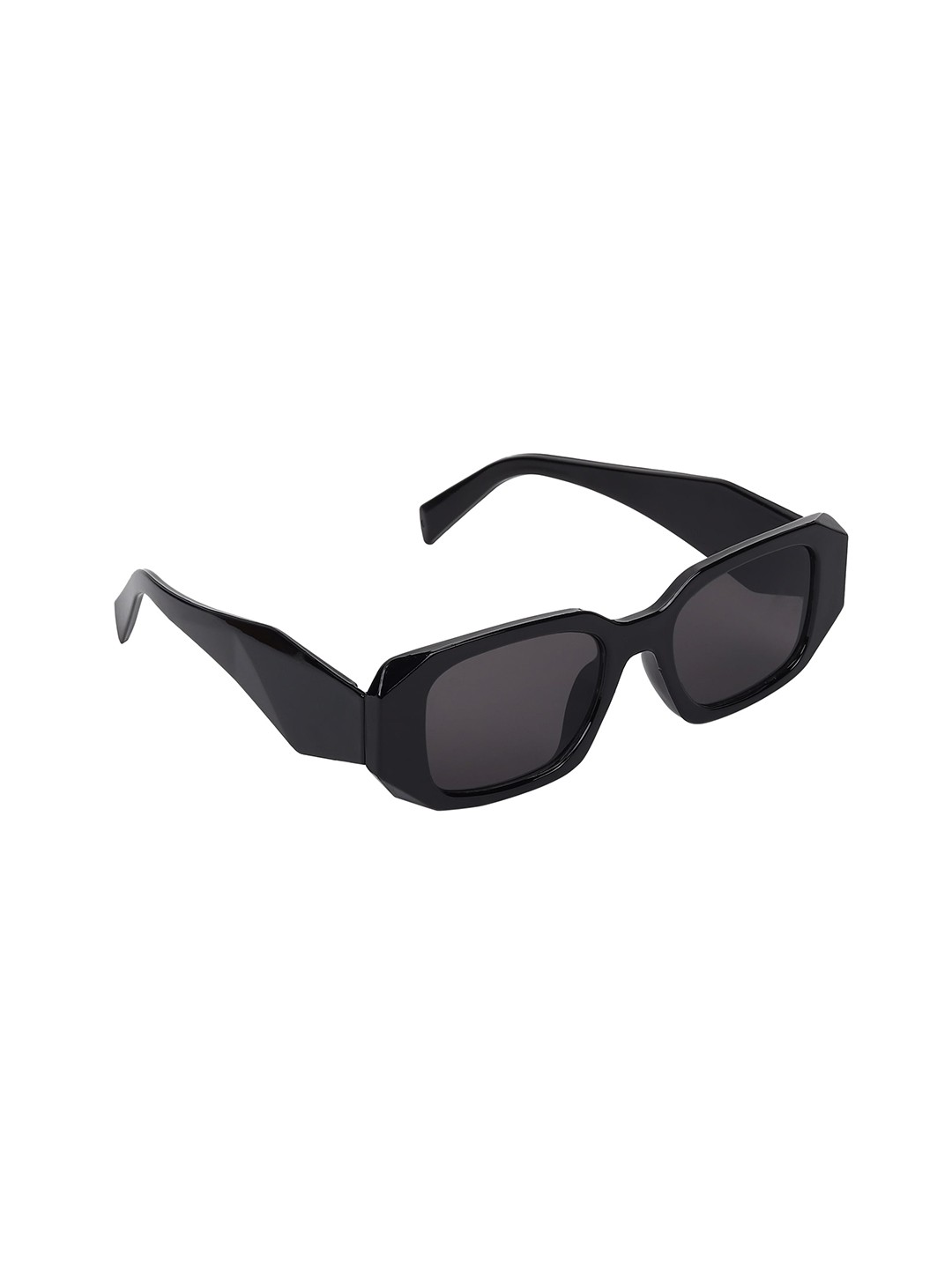 

CRIBA Full Rim Rectangle Sunglasses with UV Protected Lens CR_PRADA_BLK, Black