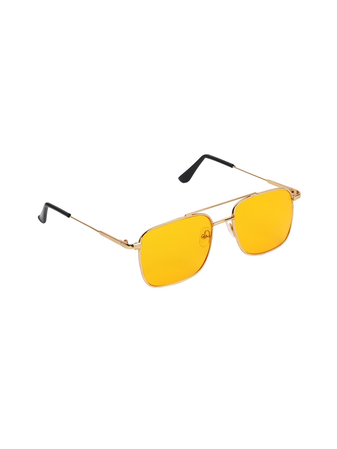 

CRIBA Full Rim Square Sunglasses with UV Protected Lens CR_3076_G-YLW, Yellow