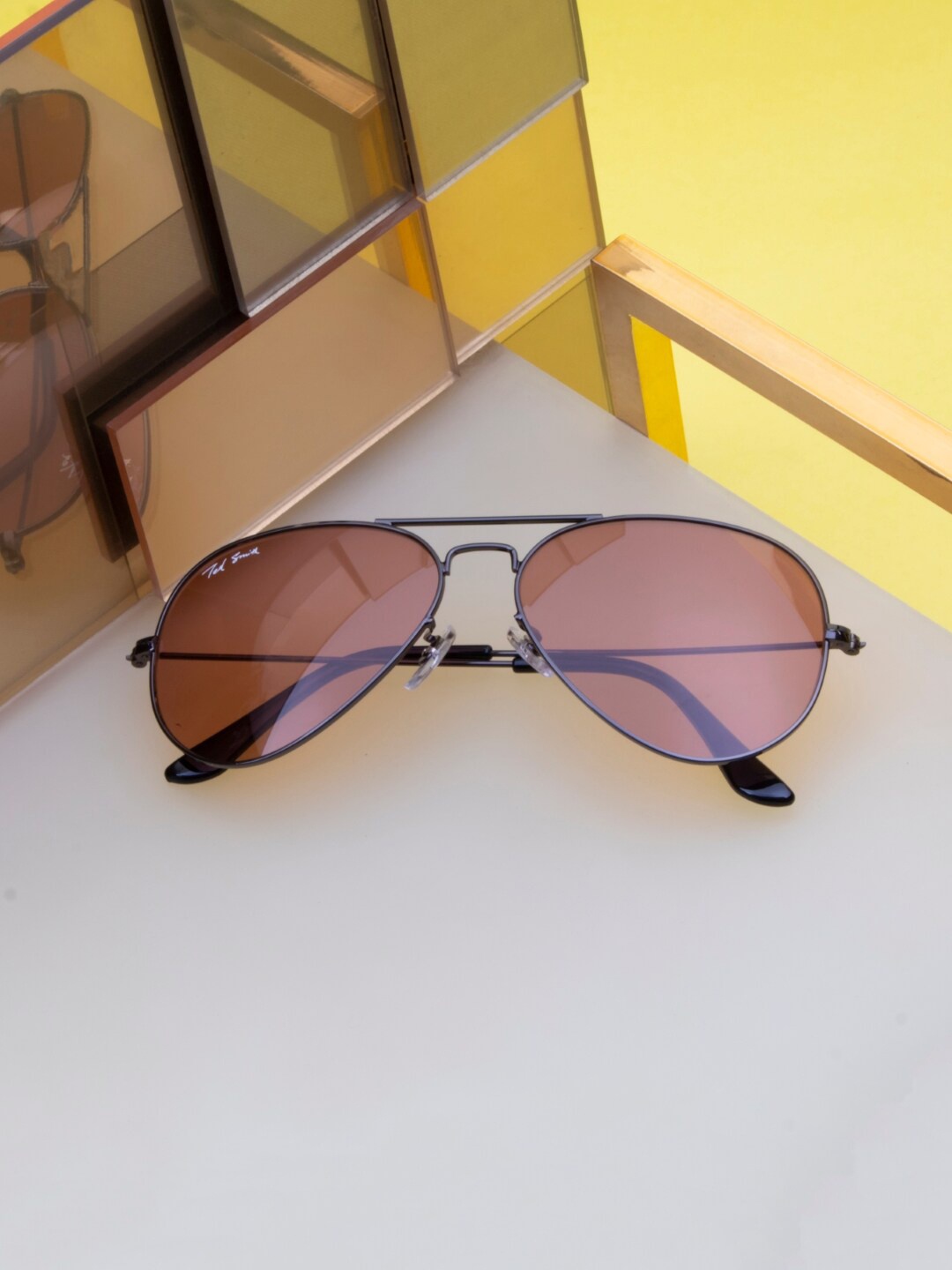 

Ted Smith Aviator Sunglasses With UV Protected Lens AVIMAST_C34, Pink