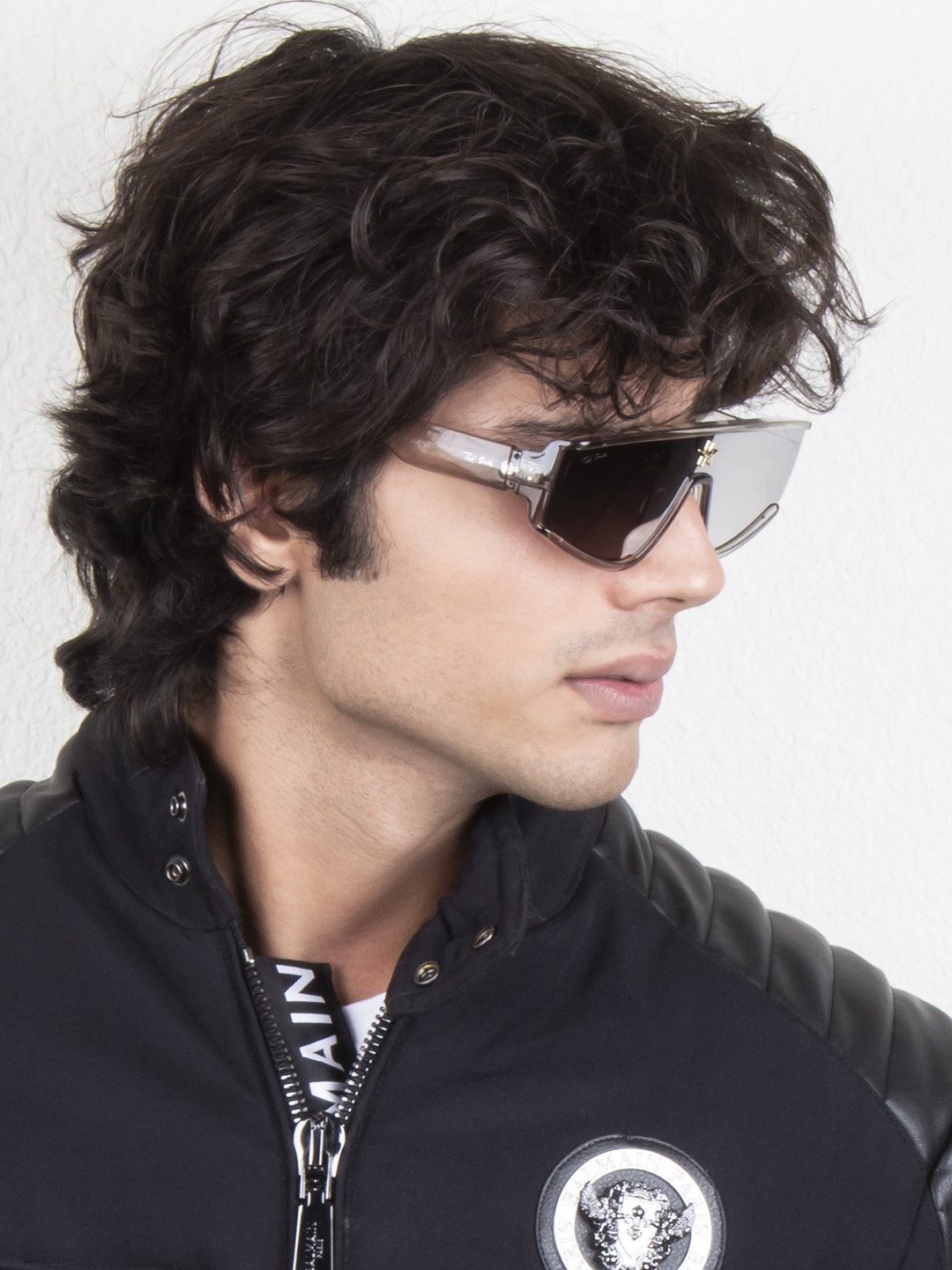

Ted Smith Shield Sunglasses with UV Protected Lens, Grey