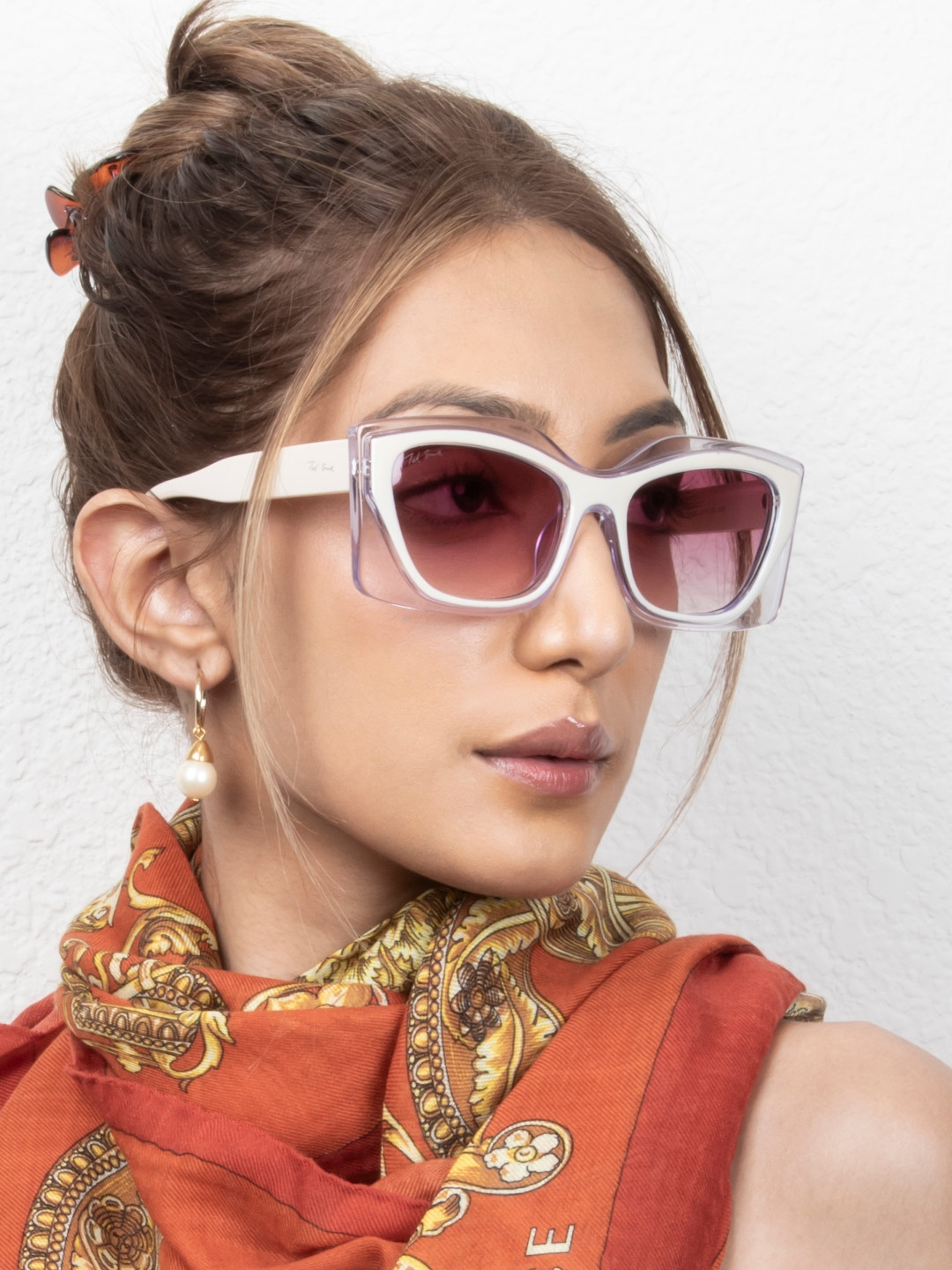 

Ted Smith Cateye Lens with UV Protected Sunglass, Pink