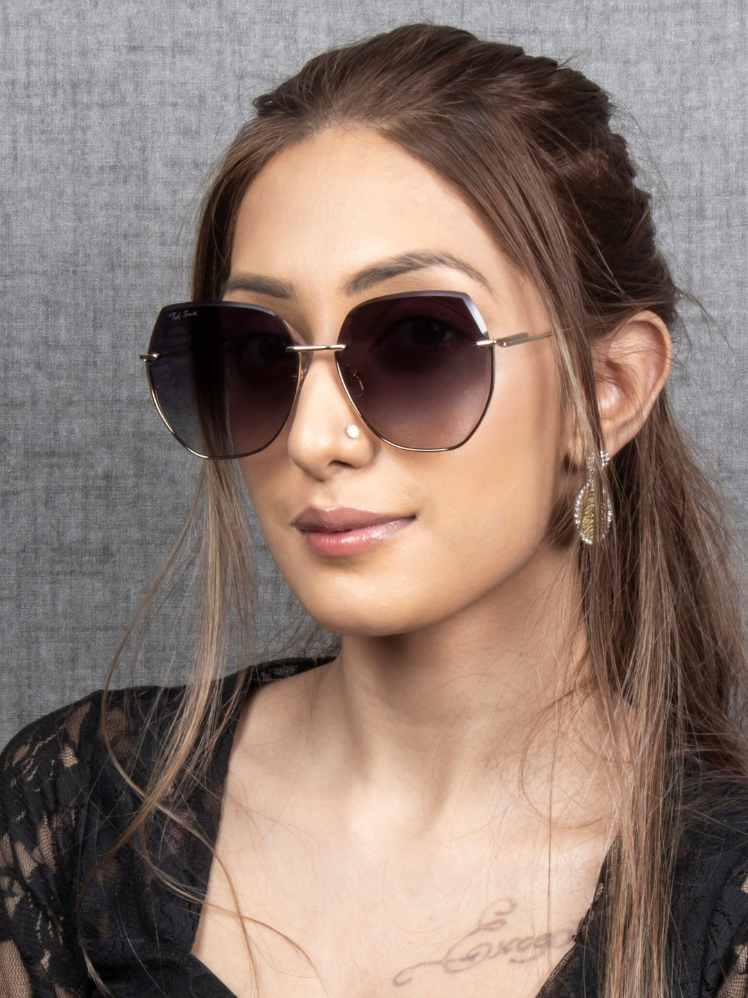 

Ted Smith Unisex Wayfarer Sunglasses with UV Protected Lens SCANDAL 2_C1, Grey