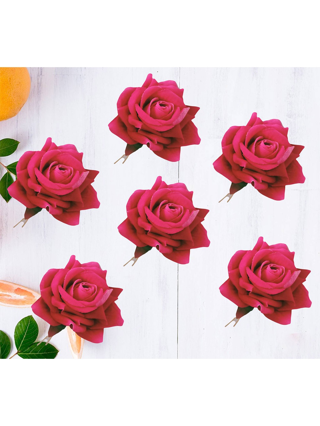 

LYF5STAR Set of 6 Floral U Pins, Pink