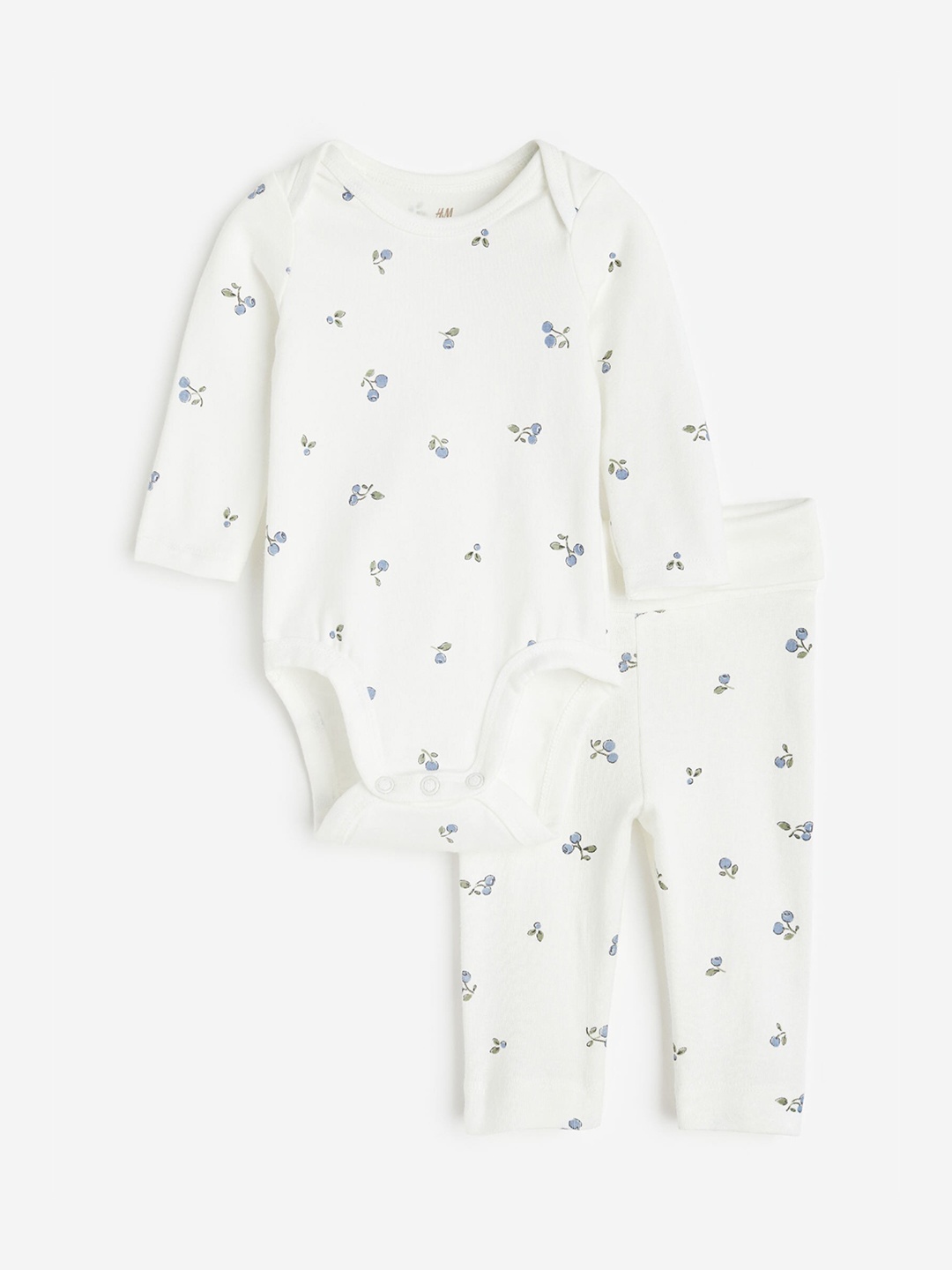 

H&M Boys 2-Piece Cotton Jersey Set, White