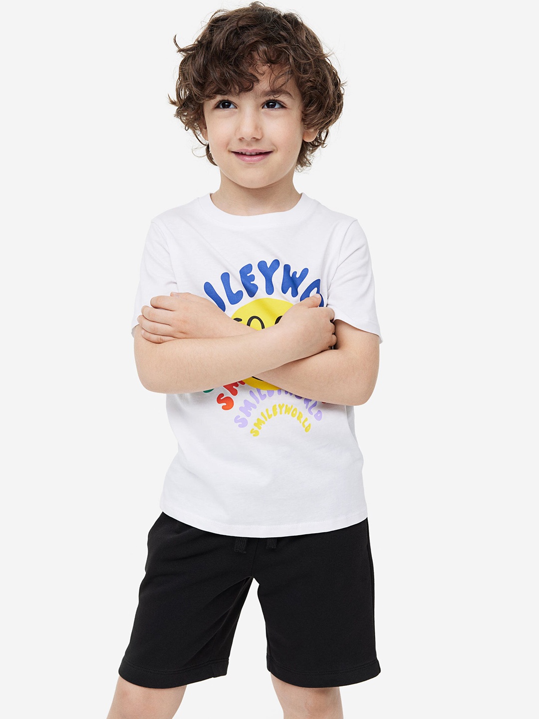 

H&M Girls Sweatshirt Shorts, Black