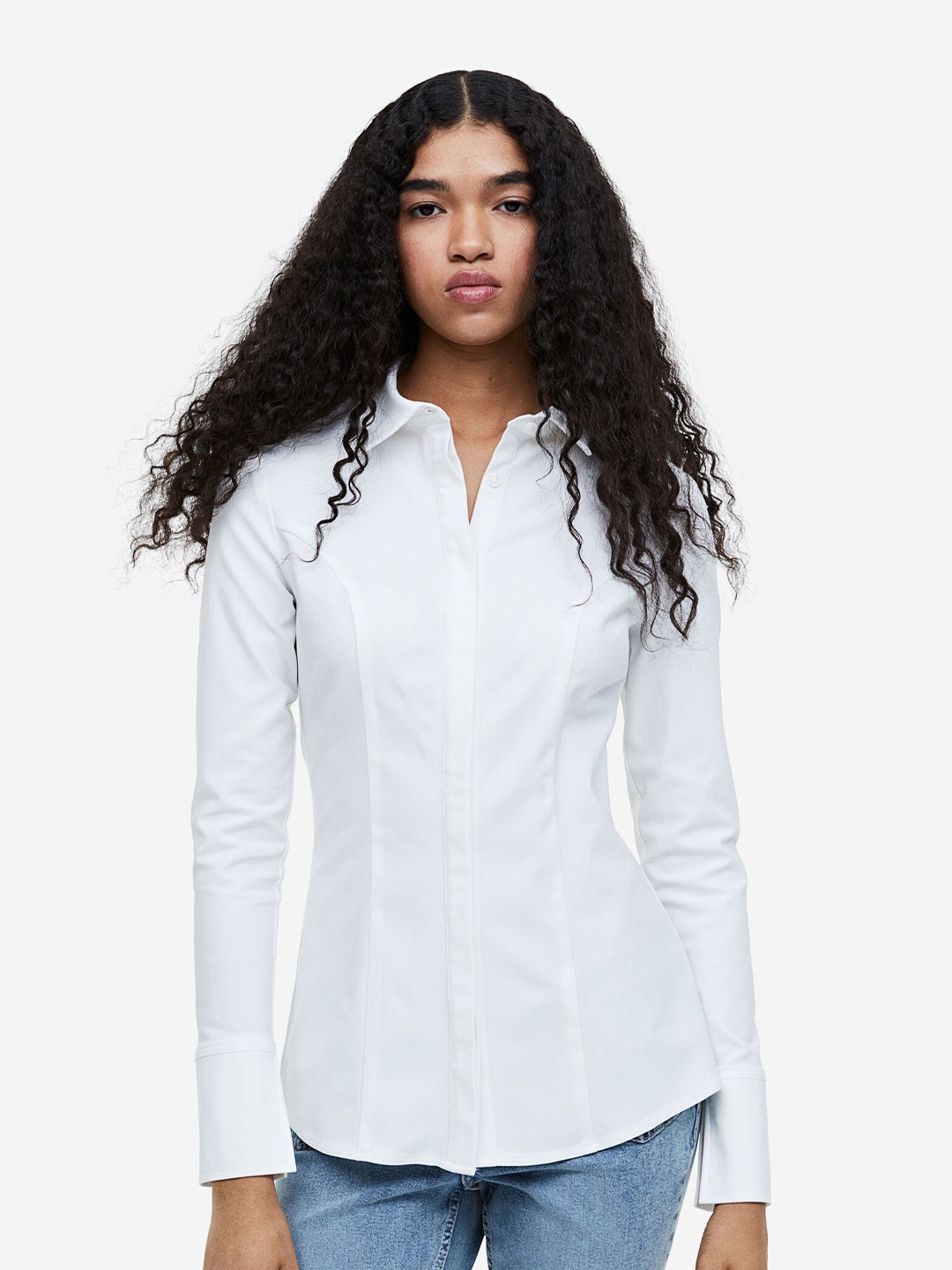 

H&M Tapered Waist Shirt, White