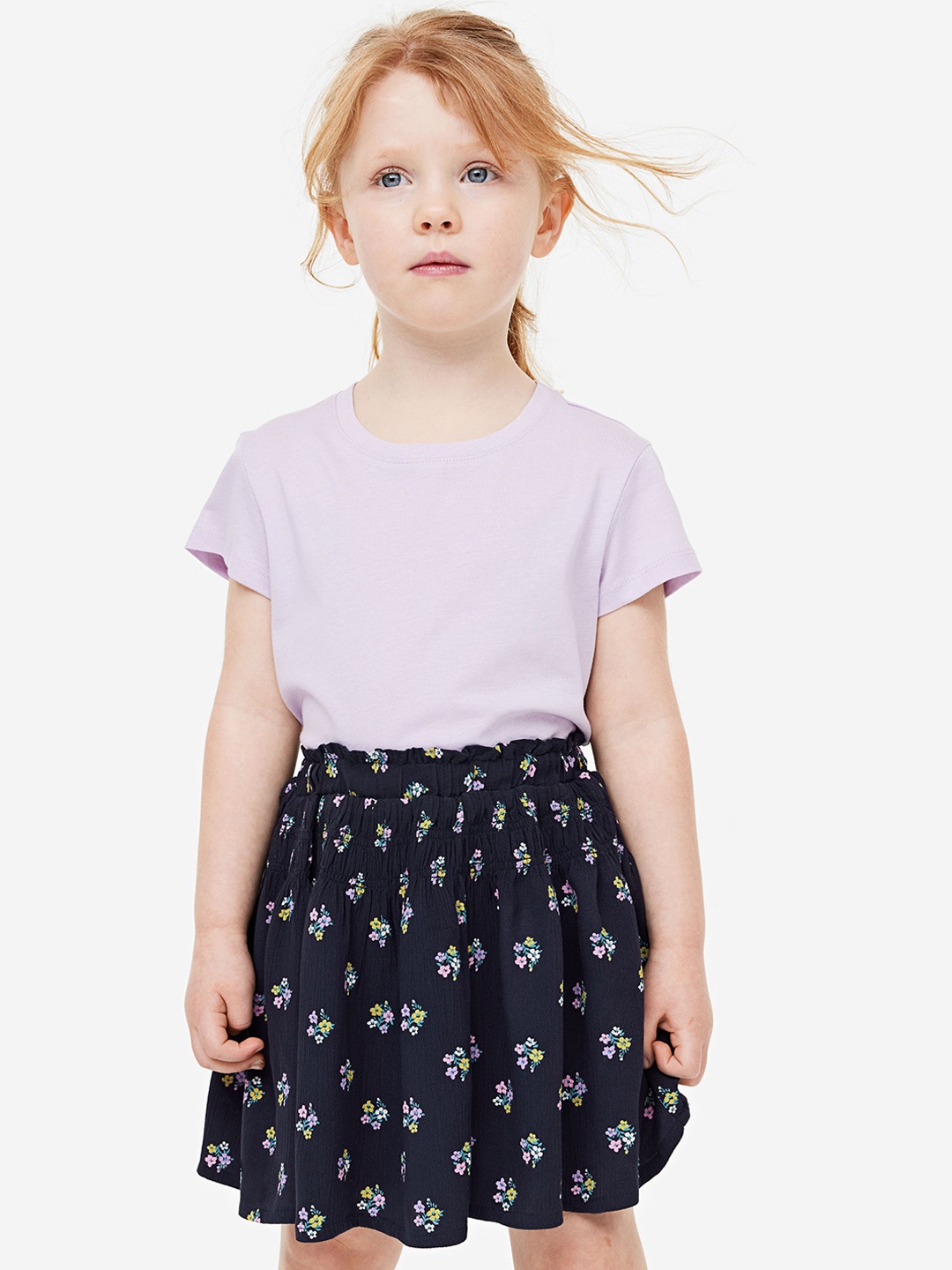 

H&M Girls Floral Skort, Blue
