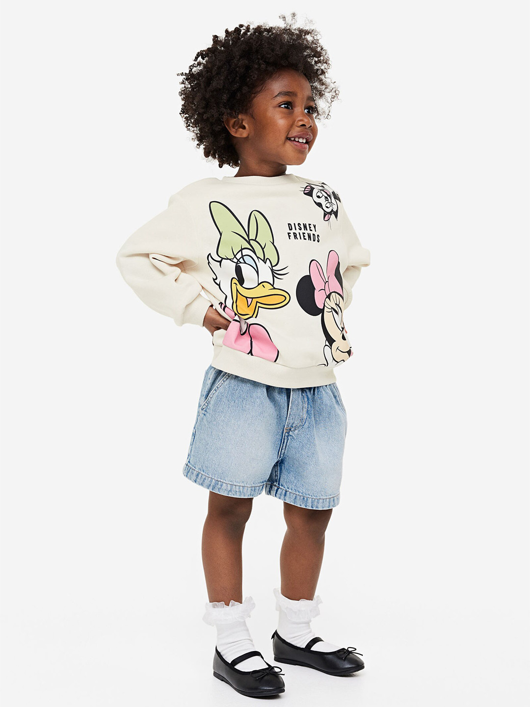

H&M Girls Printed sweatshirt, Beige