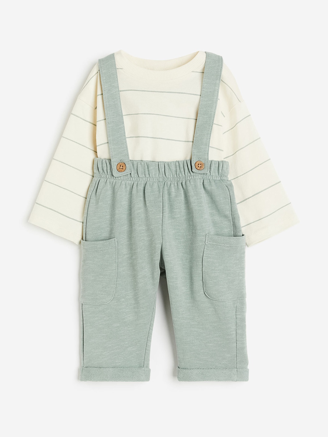 

H&M Boys 2-Piece Cotton Set, Green