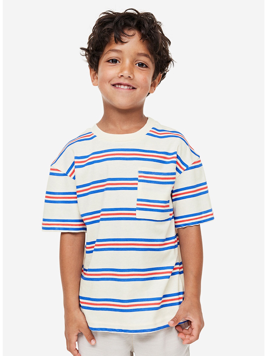 

H&M Boys Pure Cotton Jersey T-Shirt, White