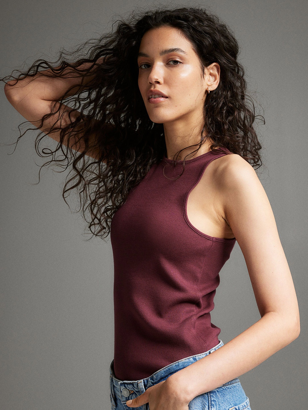 

H&M Ribbed Vest Top, Red