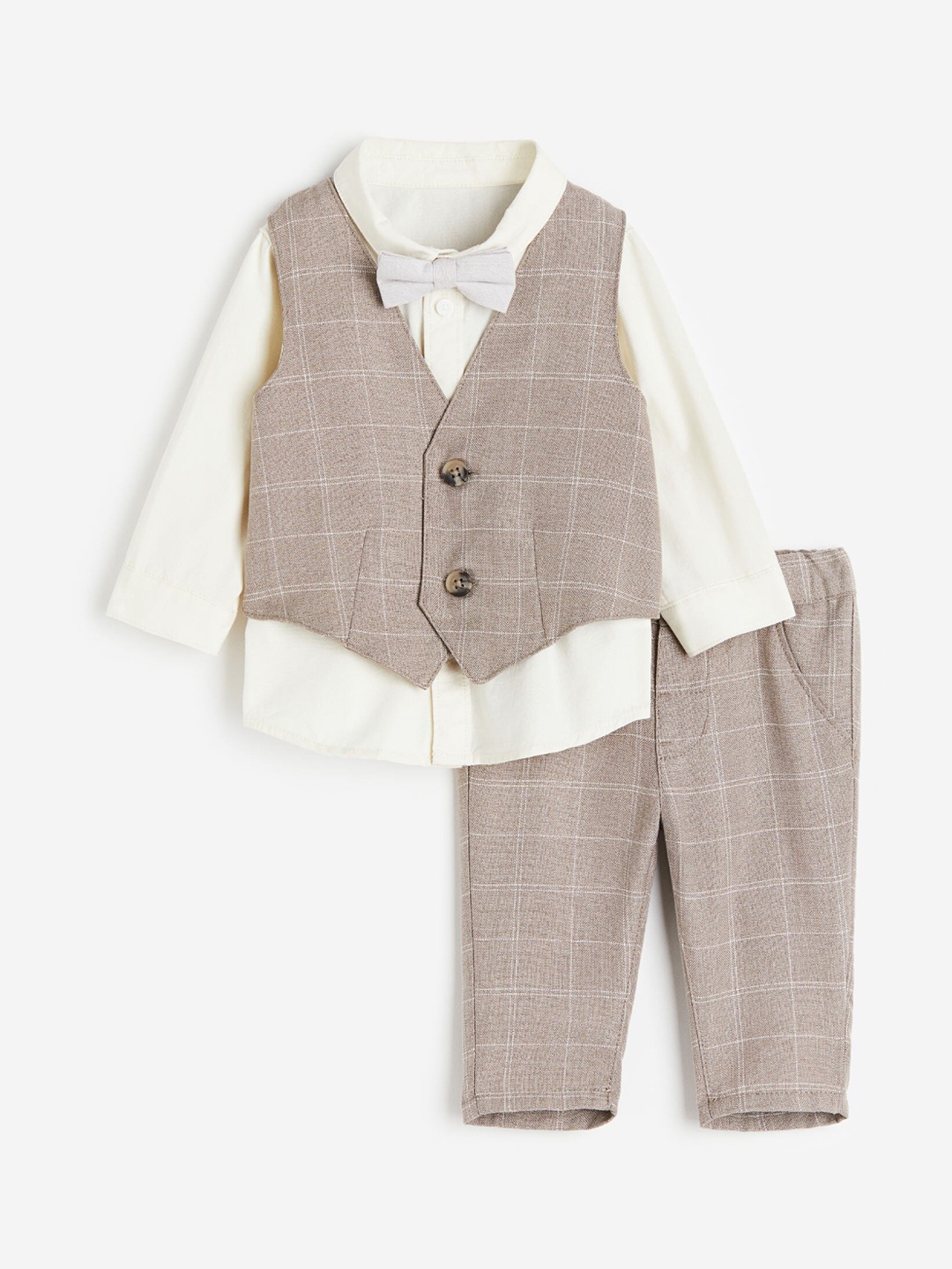 

H&M Boys 4-Piece Dressy Set, Beige
