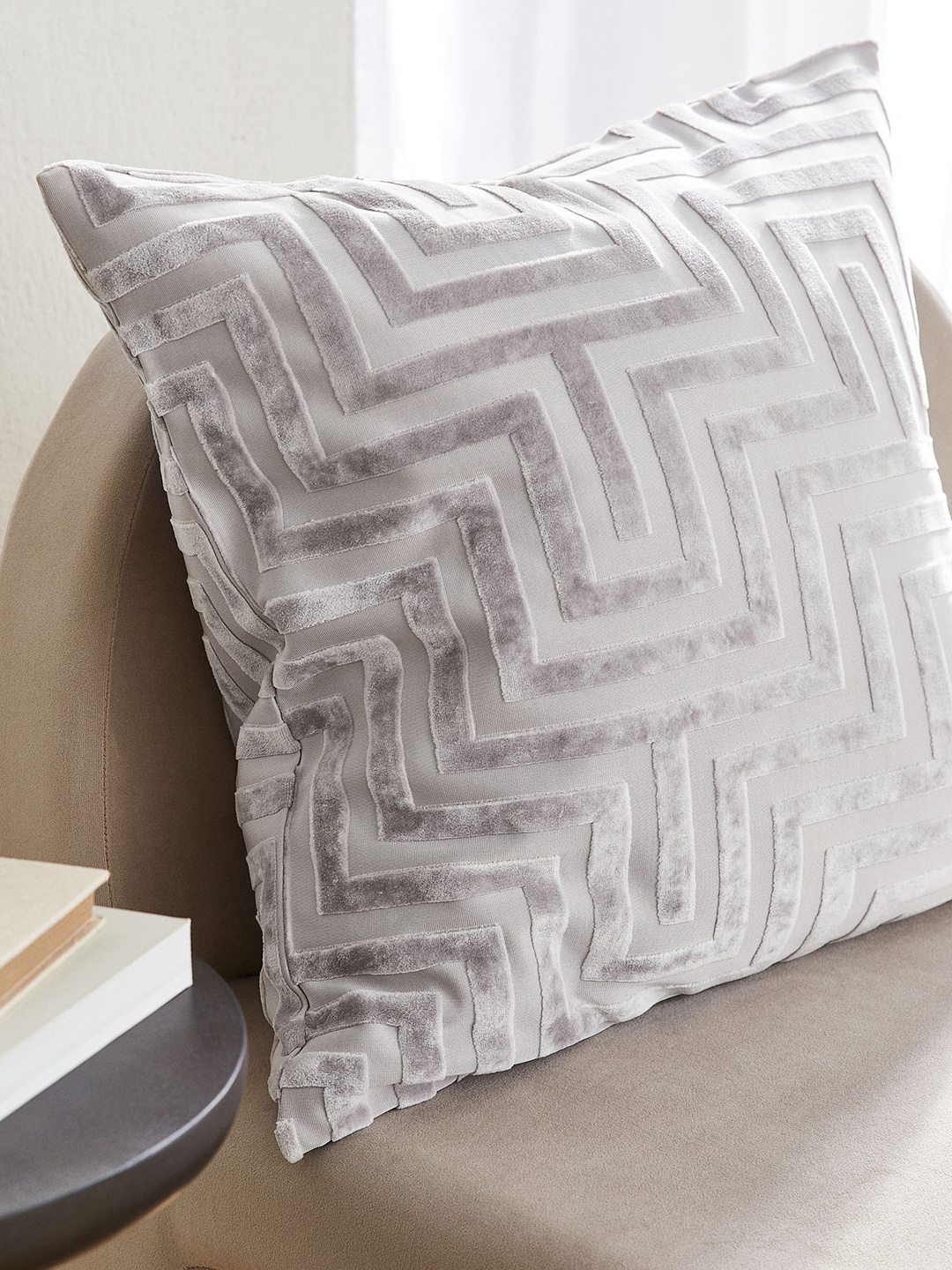 

H&M Grey Velvet Cushion Cover