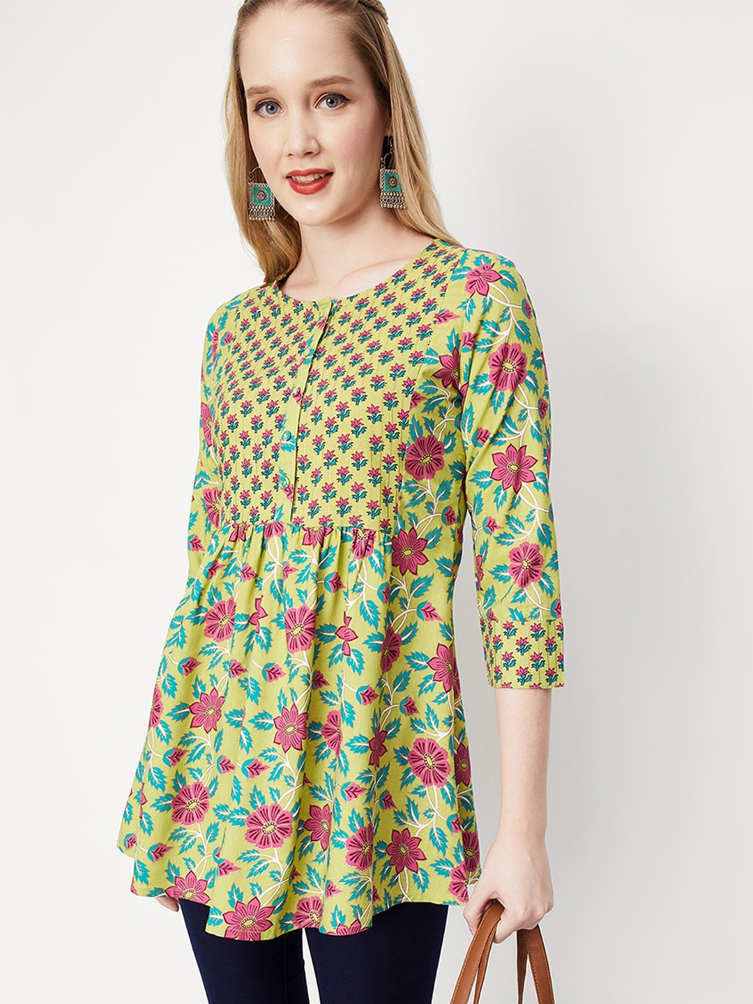 

max Floral Printed Tunic, Green