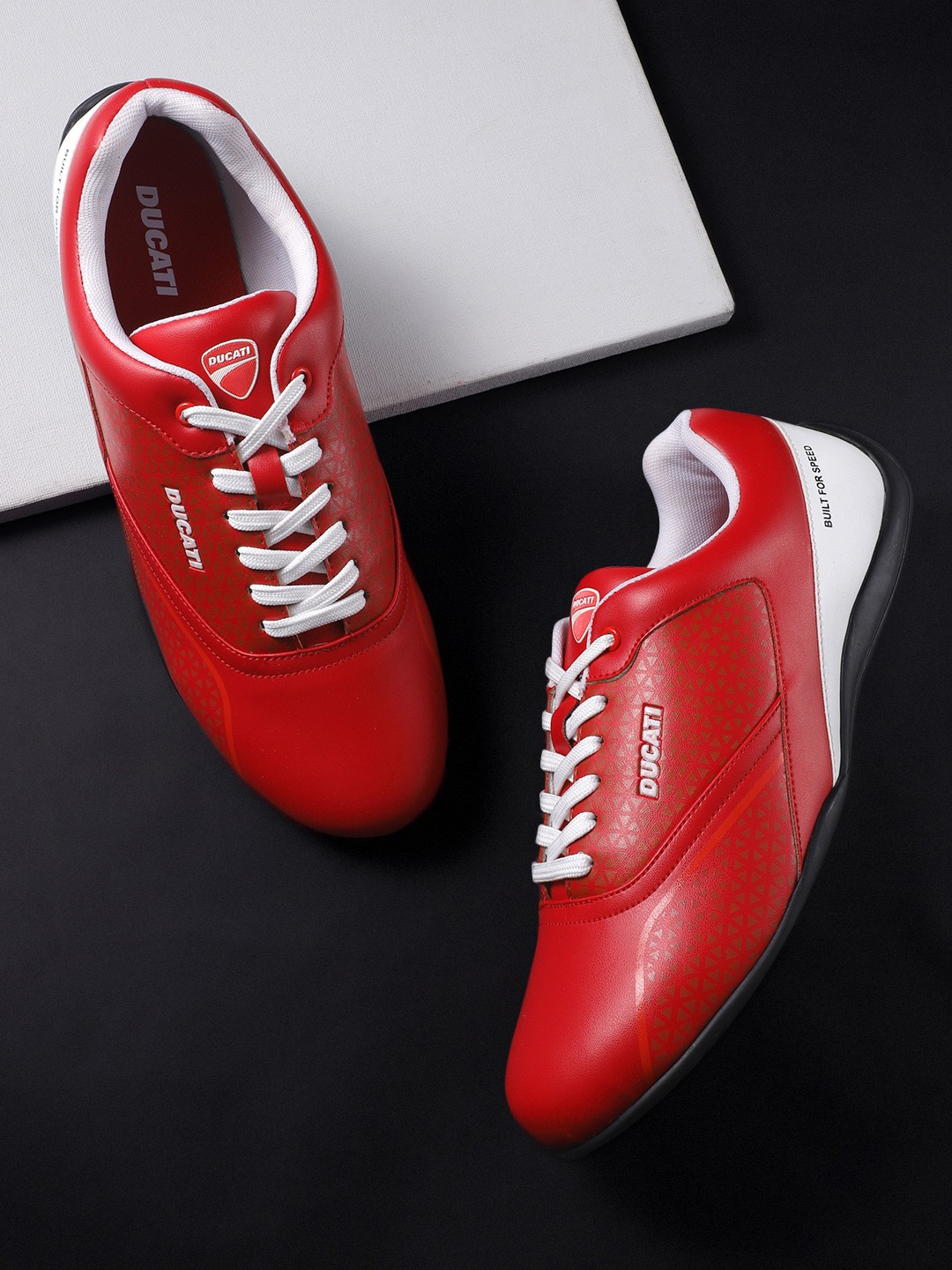 

Ducati Men Round-Toe Sneakers, Red