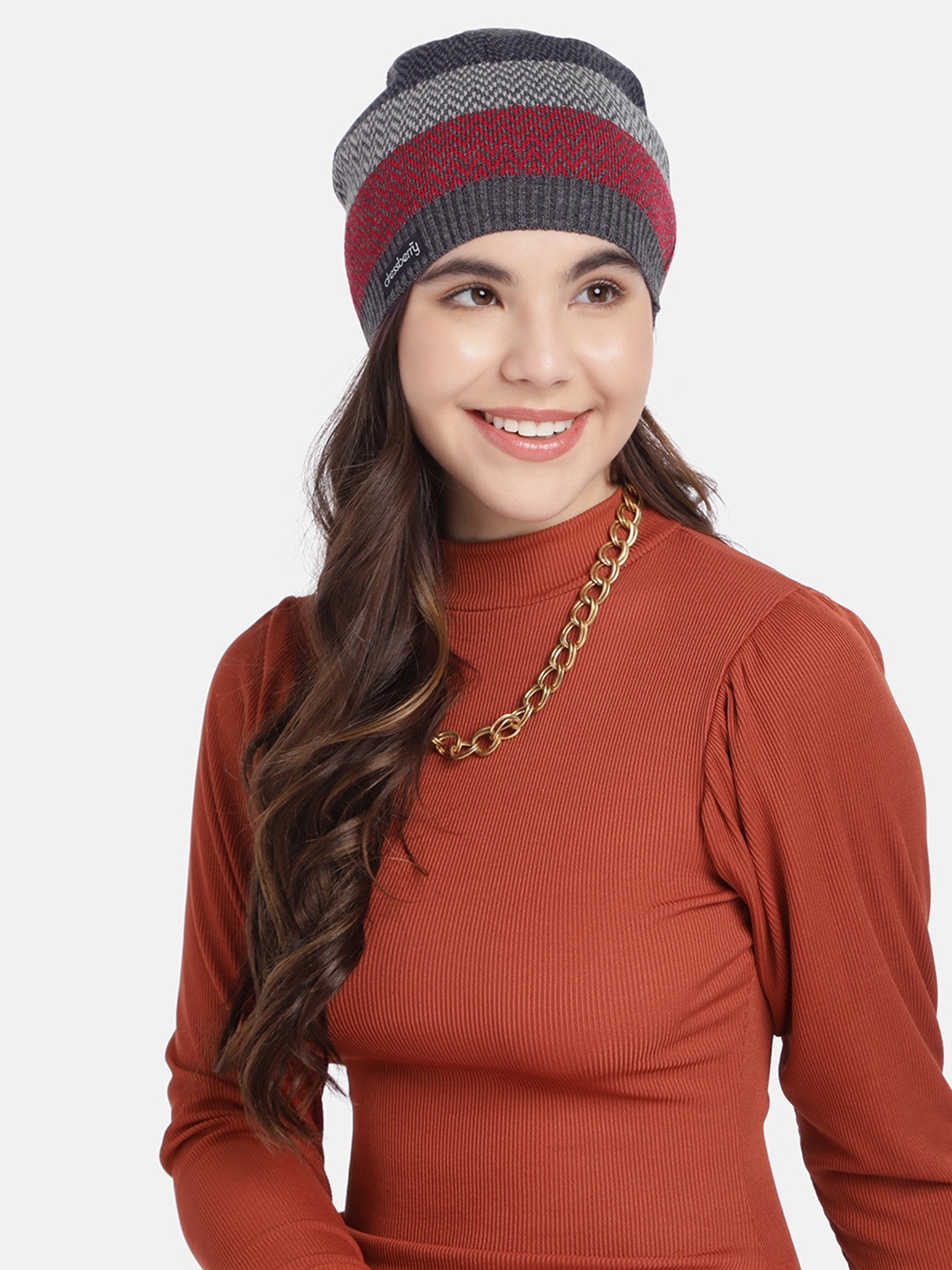 

DressBerry Women Self Design Beanie, Multi