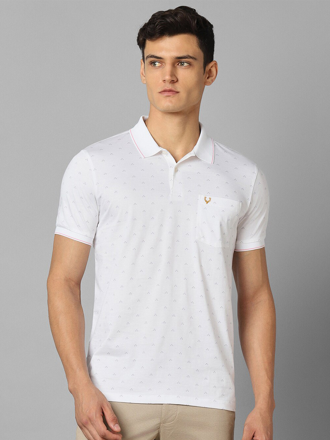 

Allen Solly Men Polo Collar Pockets T-shirt, White