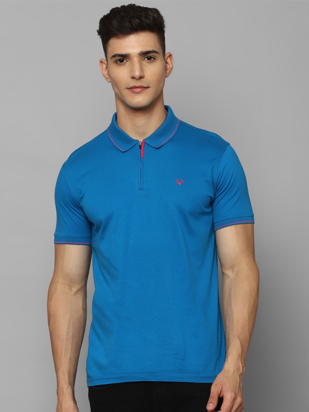 

Allen Solly Polo Collar Pure Cotton T-shirt, Blue