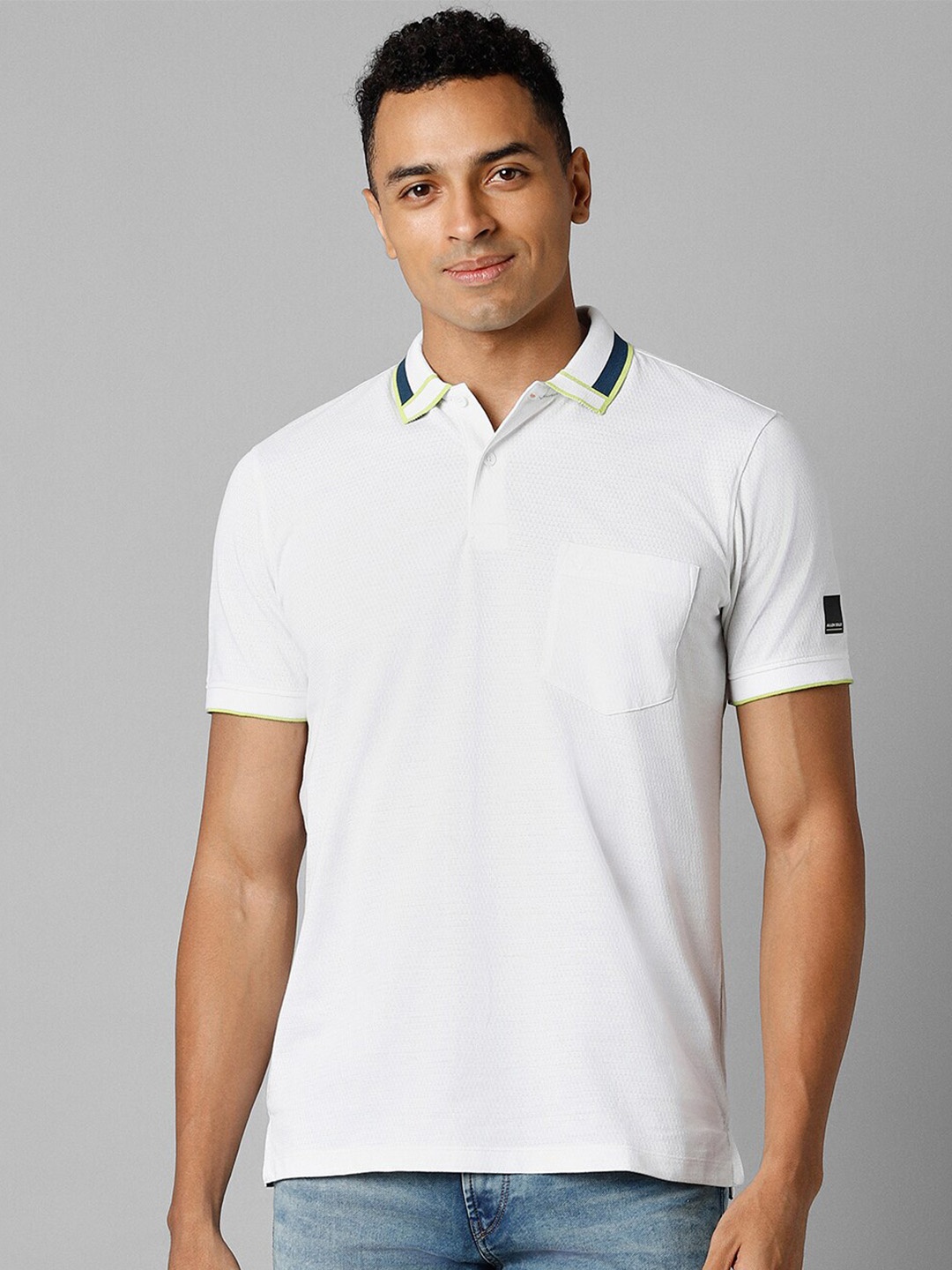 

Allen Solly Polo Collar Pure Cotton T-shirt, White