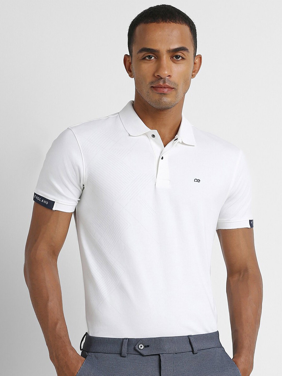 

Peter England Polo Collar Slim Fit T-shirt, White