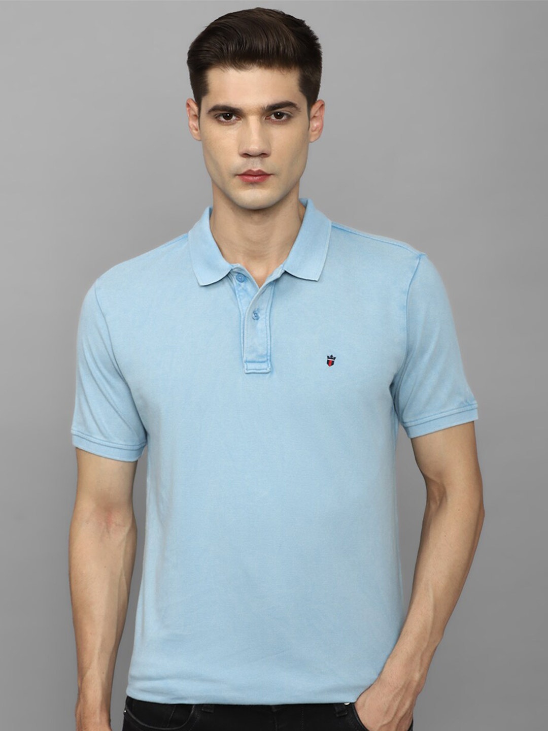 

Louis Philippe Jeans Polo Collar Slim Fit Pure Cotton T-shirt, Blue