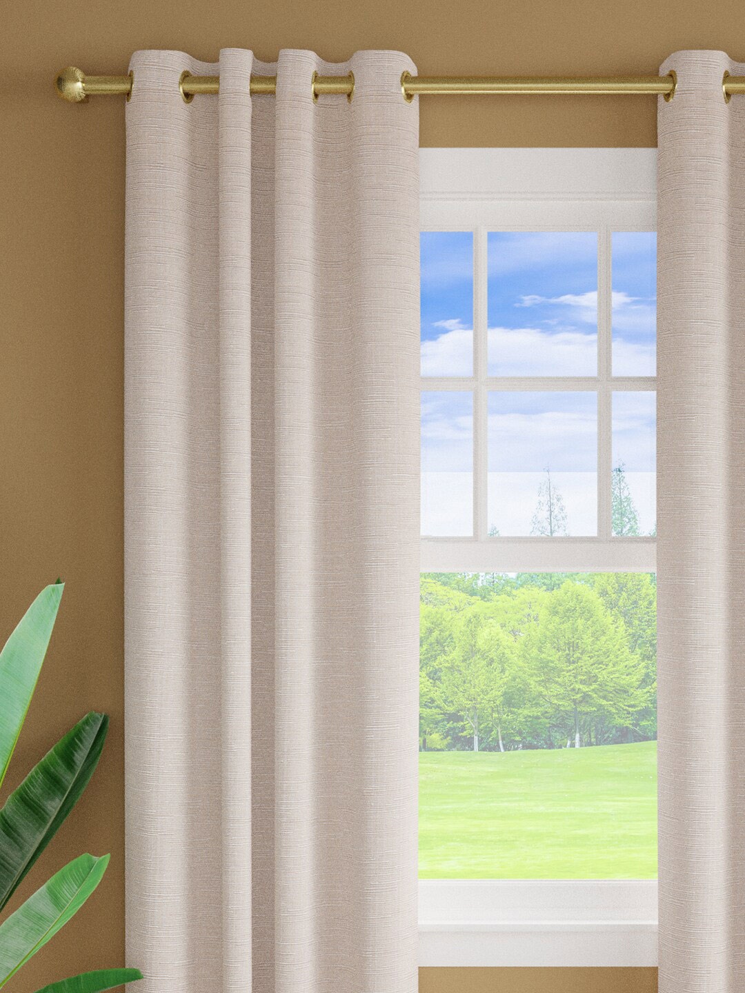 

Just Home Off White 2-Pieces Window Curtains
