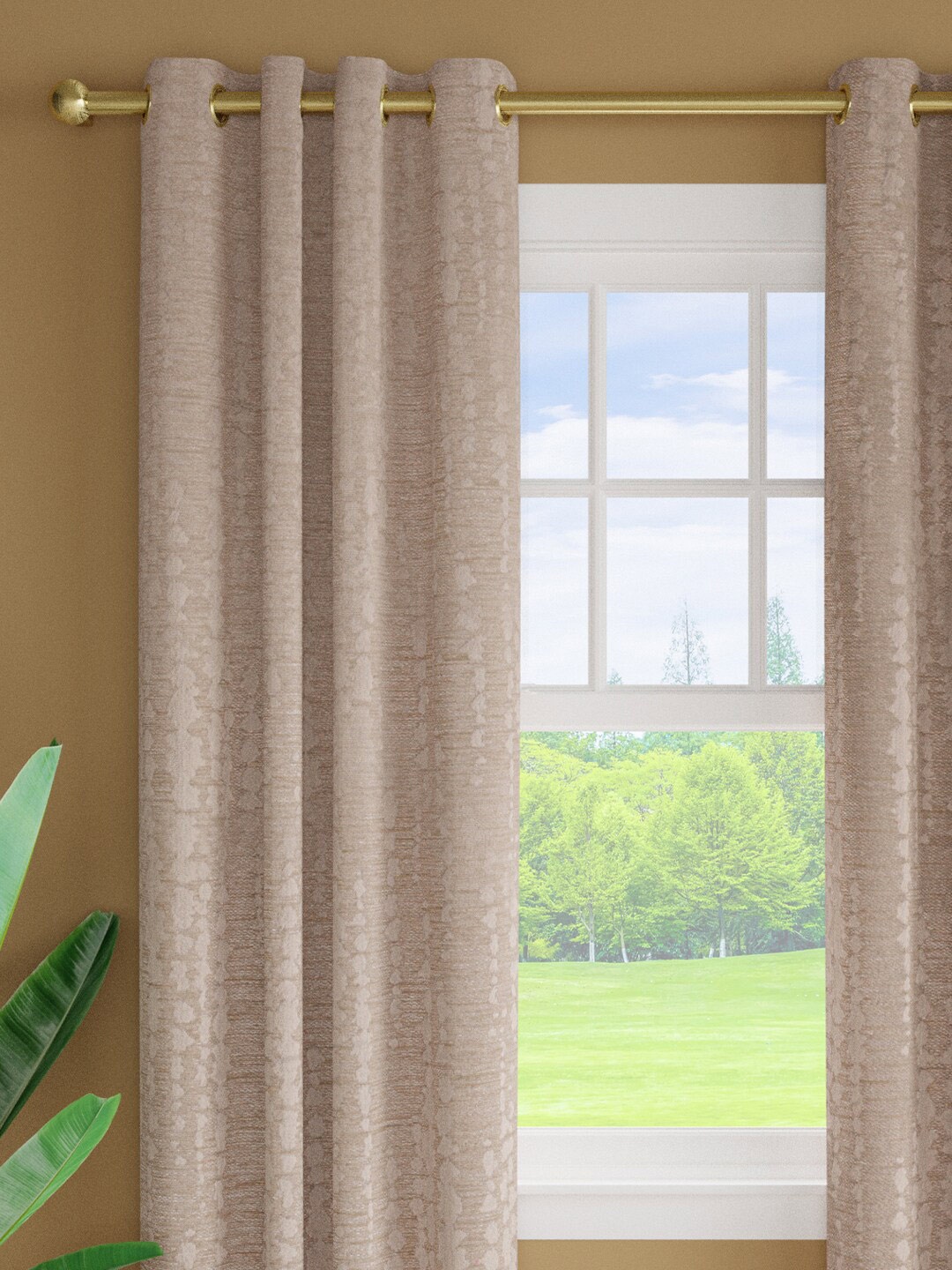 

Just Home Off White 2 Pieces Textured Room Darkening Window Curtains