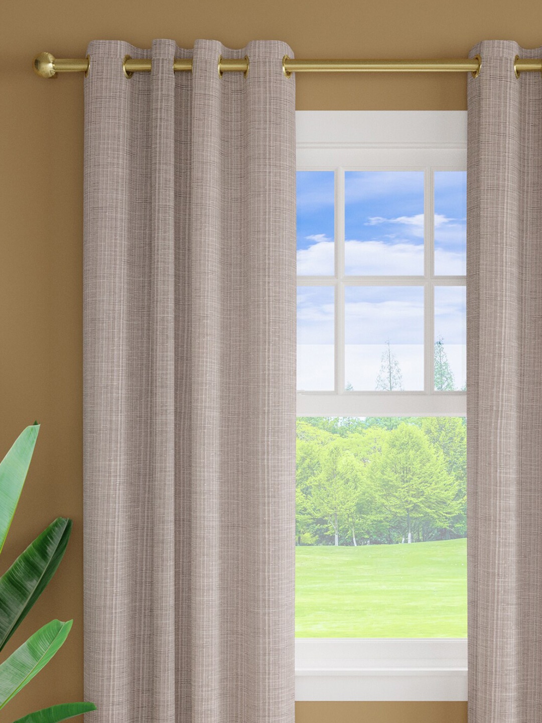 

Just Home Grey 2-Pieces Room Darkening Window Curtains