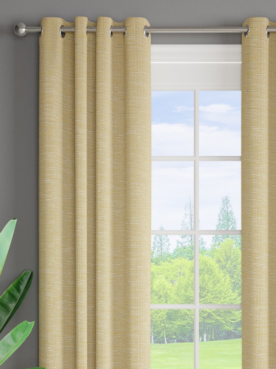 

Just Home Green 2 Pieces Room Darkening Door Curtains
